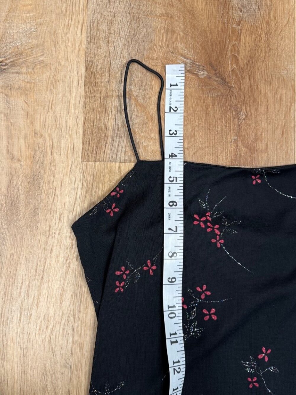 Vintage Y2K Byer Too California Black Floral Slip Dress Womens M Spaghetti Strap - Picture 7 of 8
